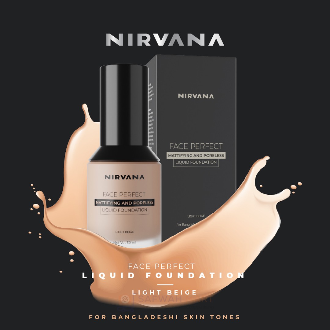 Nirvana Color Face Perfect Liquid Foundation – Light Beige F02