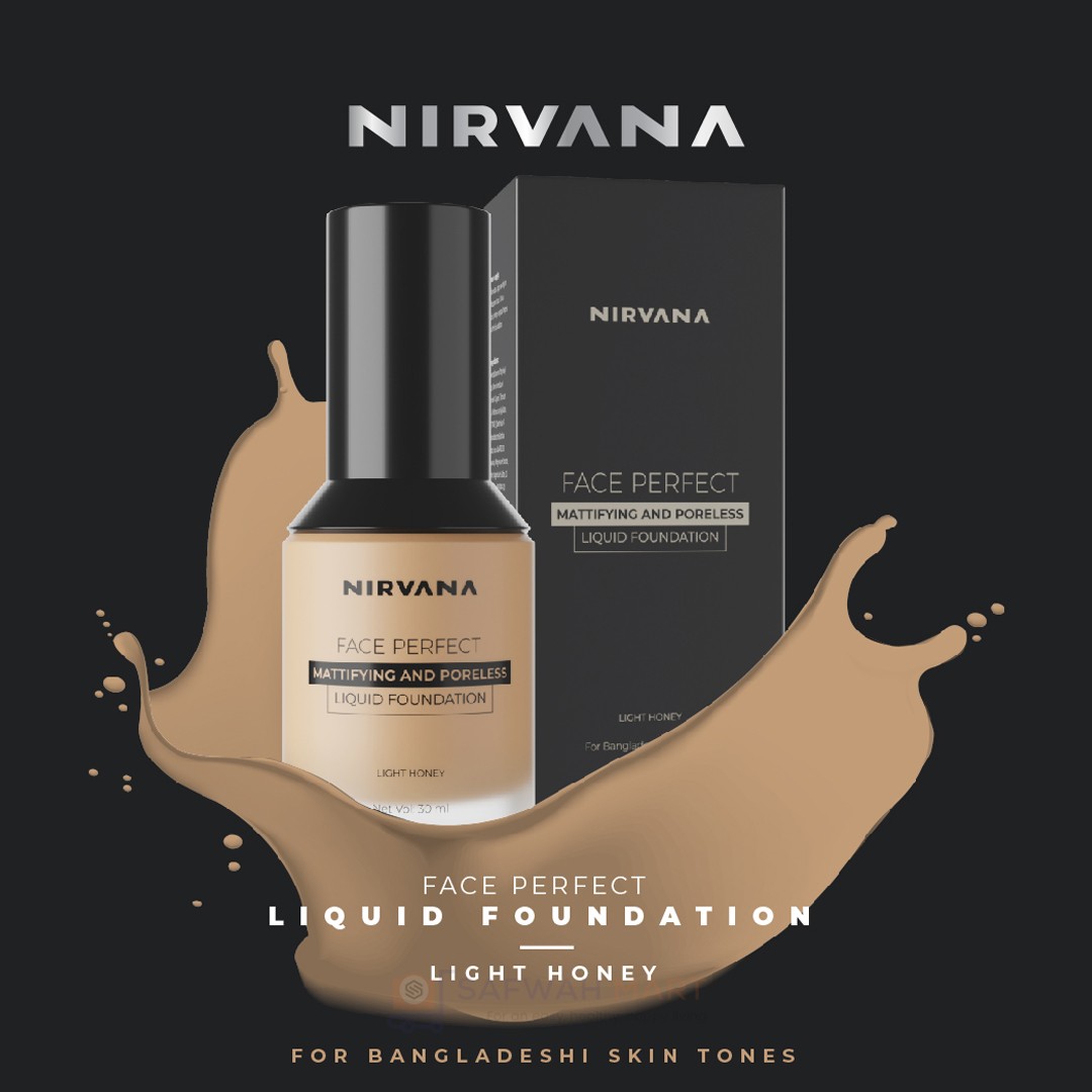 Nirvana Color Face Perfect Liquid Foundation – Light Honey F04