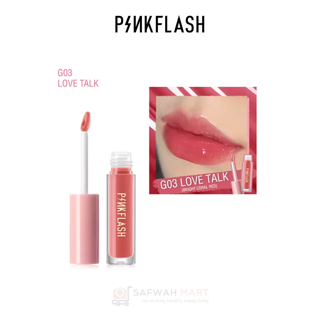 L02-PINKFLASH Ever Glossy Moist Lipgloss-G03(Love Talk)