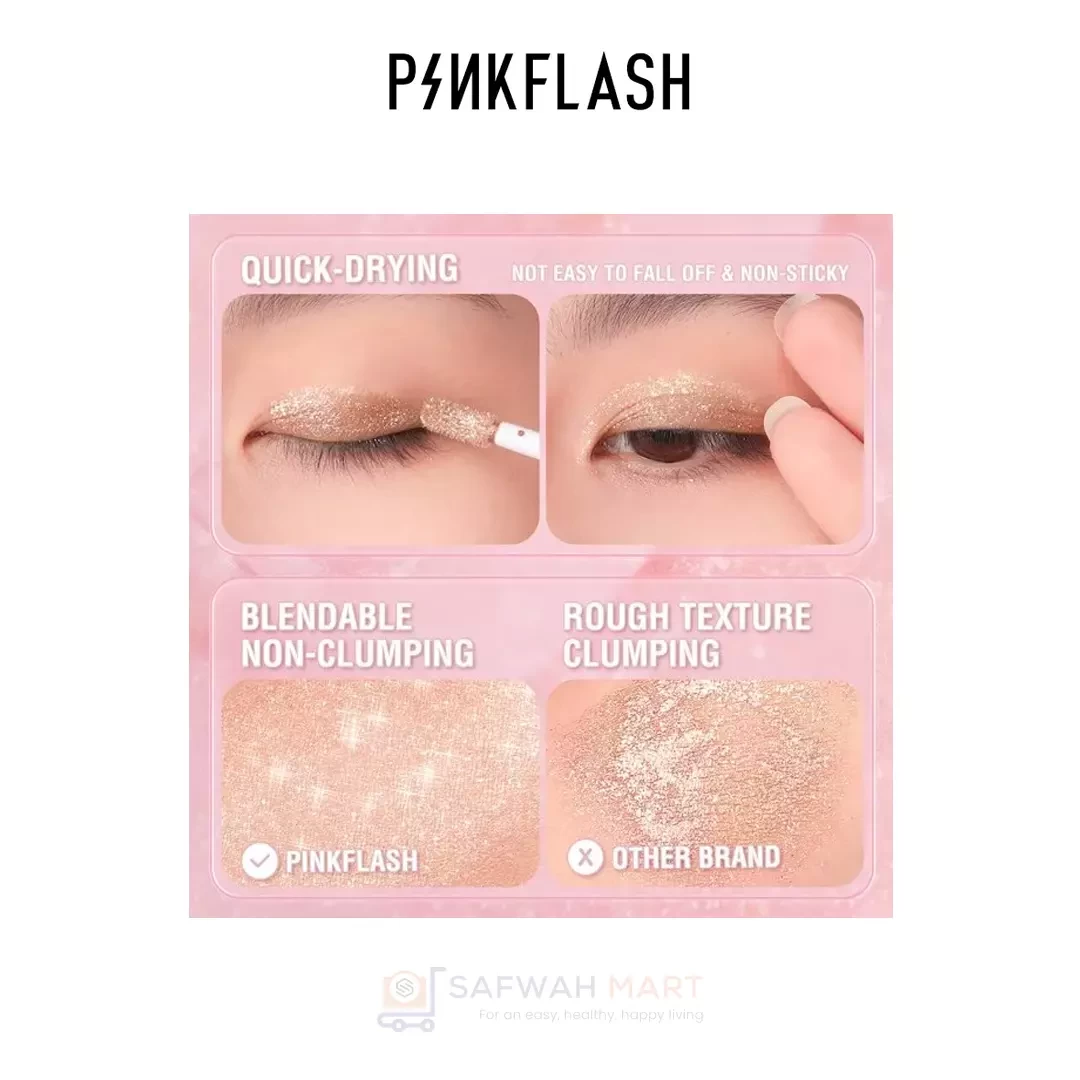 E18 – PINKFLASH All Glow Duo Liquid Eyeshadow -03(Golden Diamond)