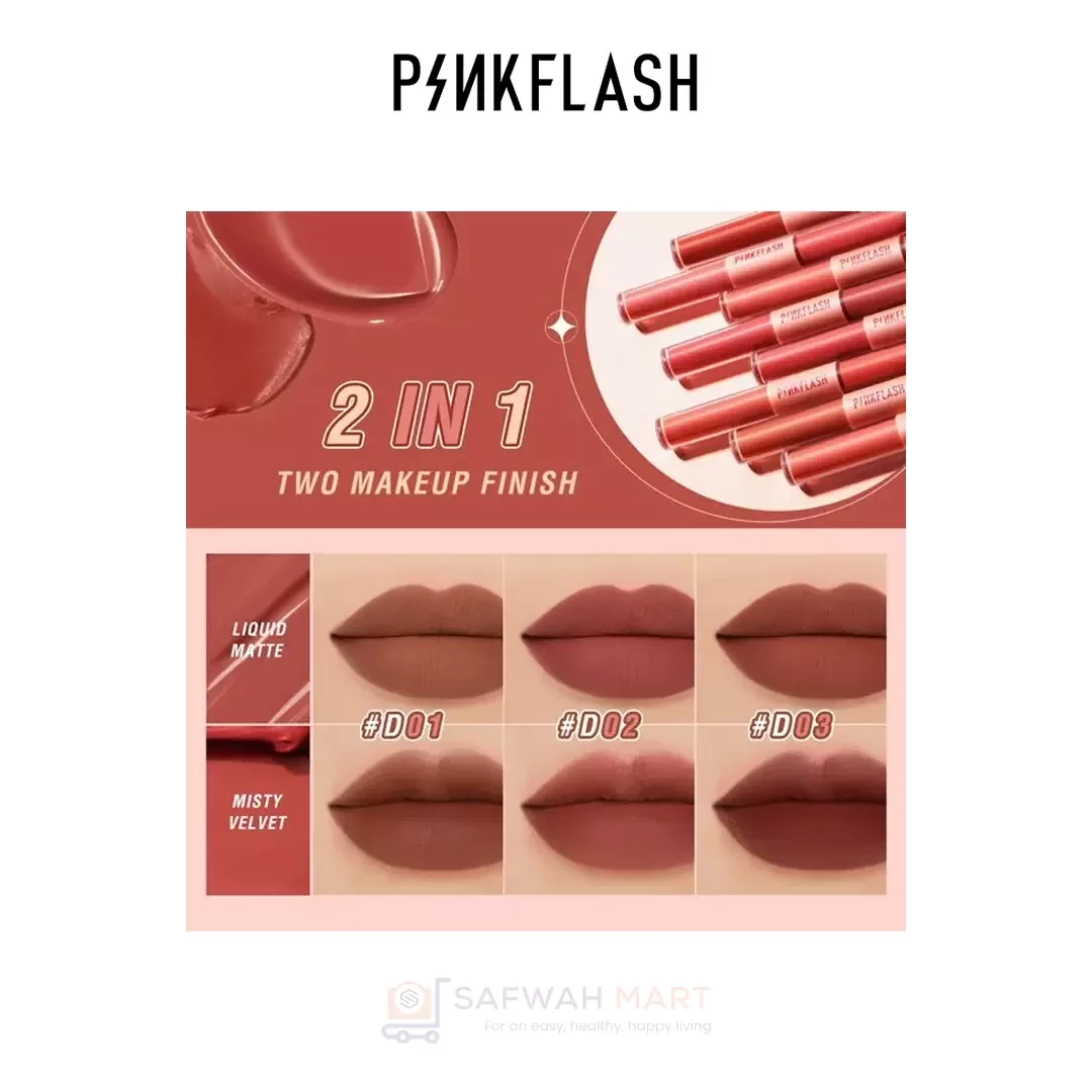 L13 – PINKFLASH Duo Liquid Lipstick(M01)