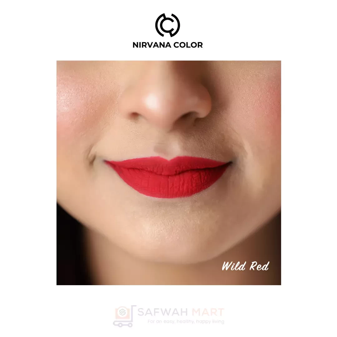 Nirvana Color Liquid Matte Lipstick- Wild Red