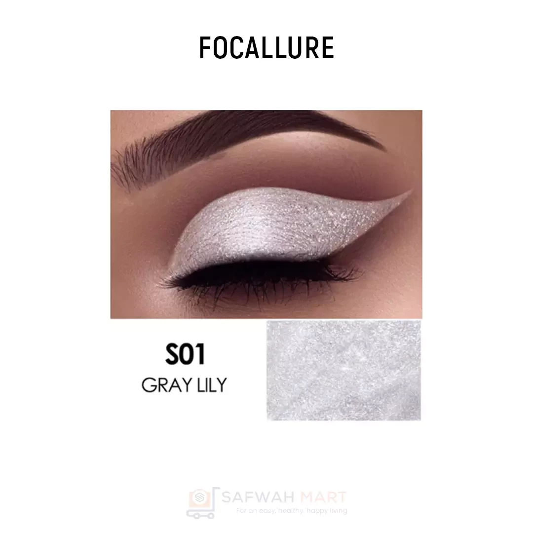 Focallure FA195 Glittering Liquid Eyeshadow S01 (Gray Lily)
