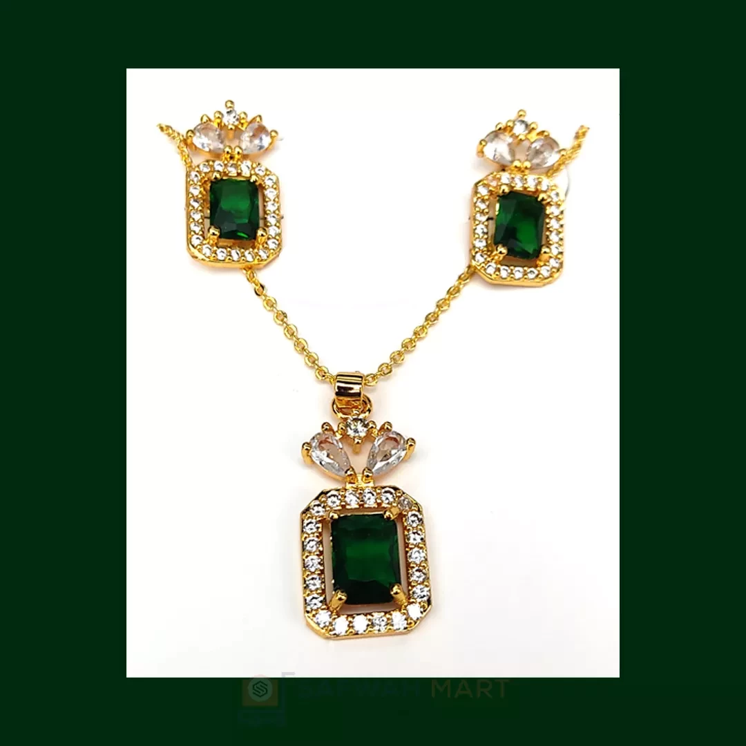 Necklace & Earring Set Emerald