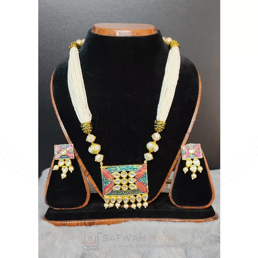 Indian Joypuri necklace set (Square)