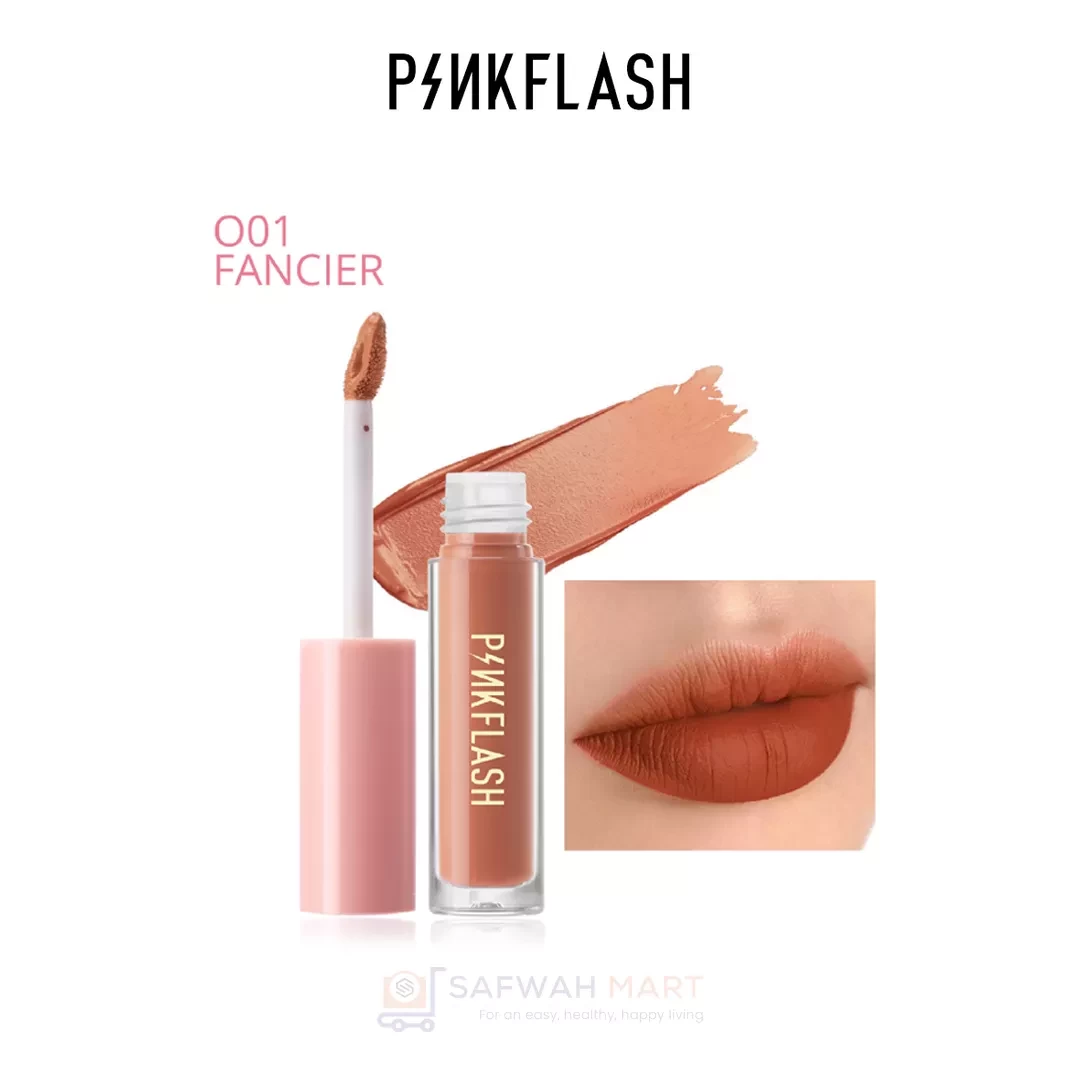 L01 – PINKFLASH Melting Matte Waterproof Lipstick (O01)