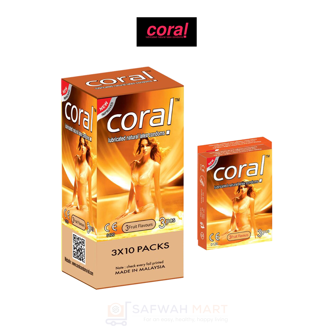 Coral Condom 3-Fruit Flavours (Girls)