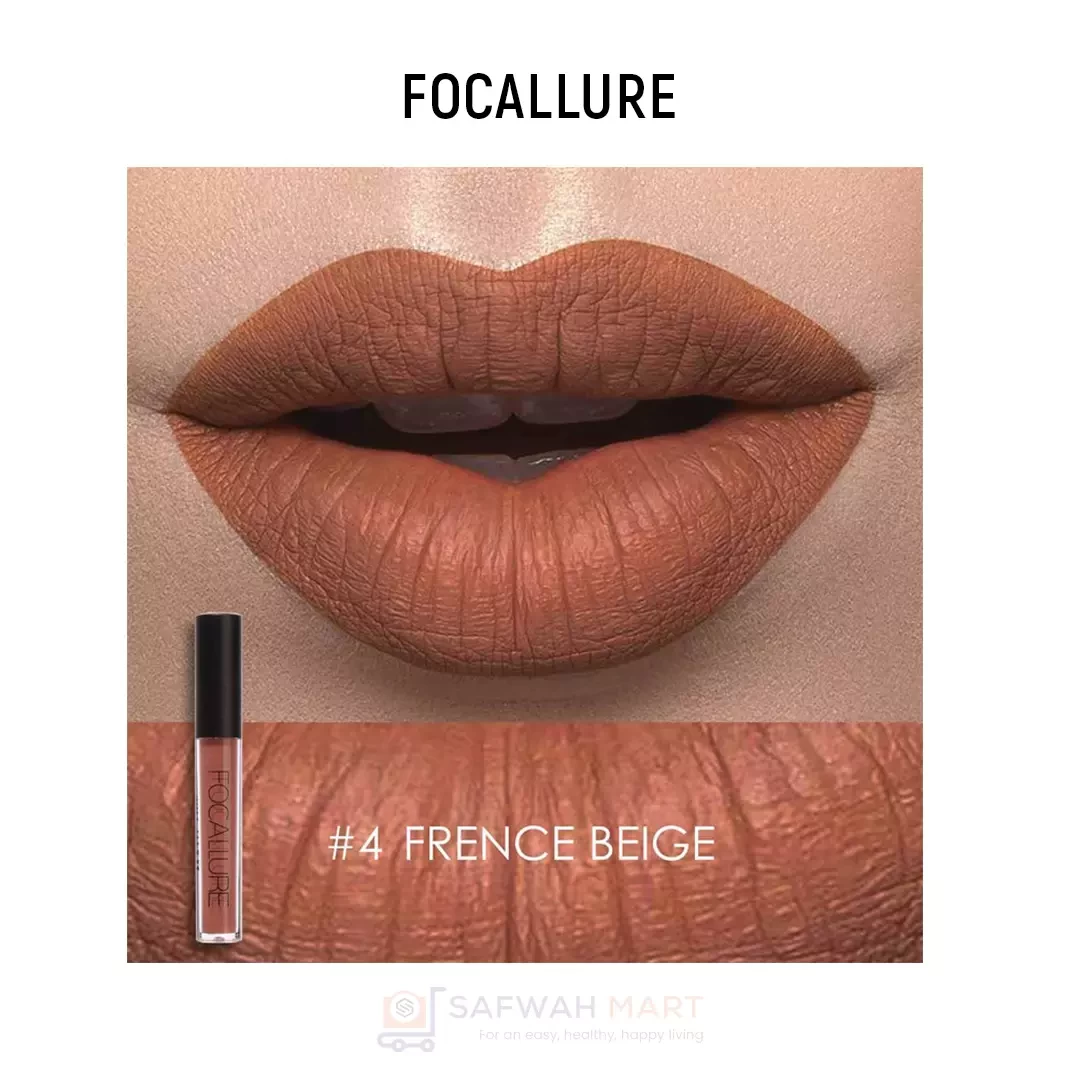 Focallure Waterproof Matte Liquid Lipstick -4(Frence Beige)