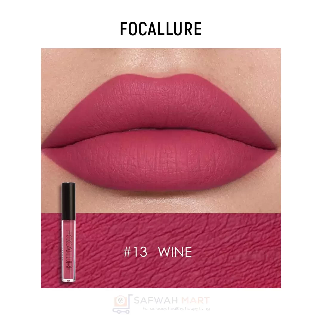 Focallure Waterproof Matte Liquid Lipstick -13(Wine)