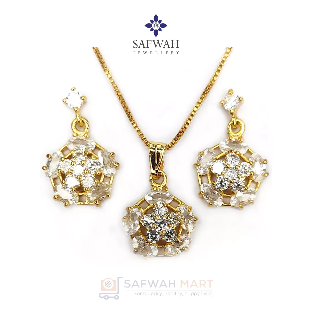 necklace-earring-set-diamond-cut-flower
