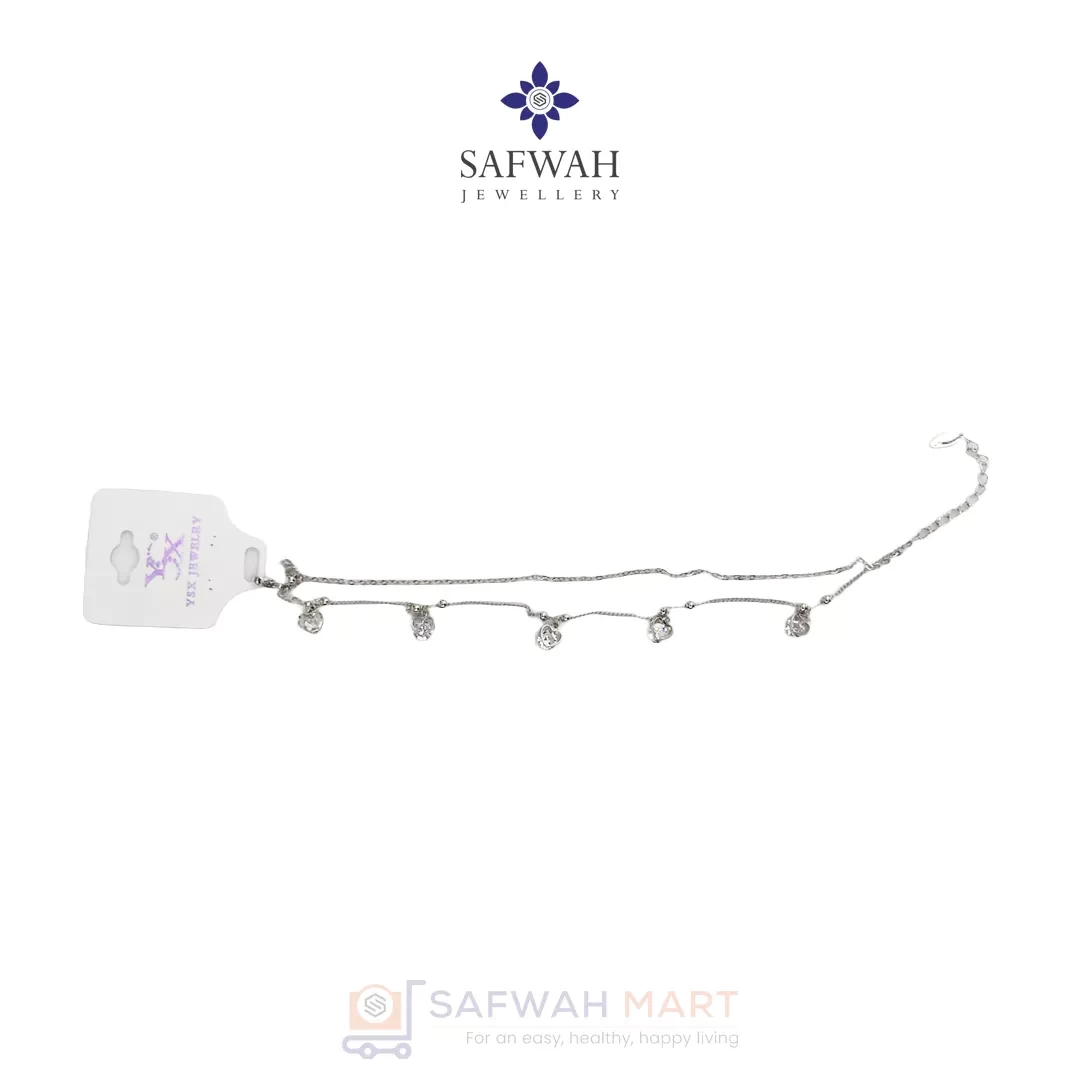 Anklet Payel Heart Shaped with Crystal