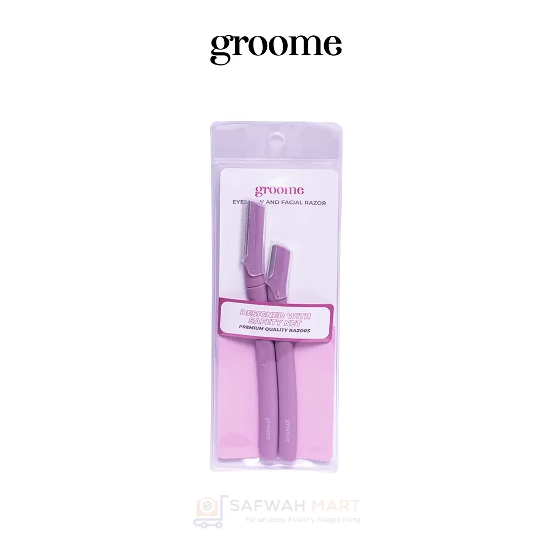Groome Eyebrow And Facial Razor (Pack Of 2pcs)
