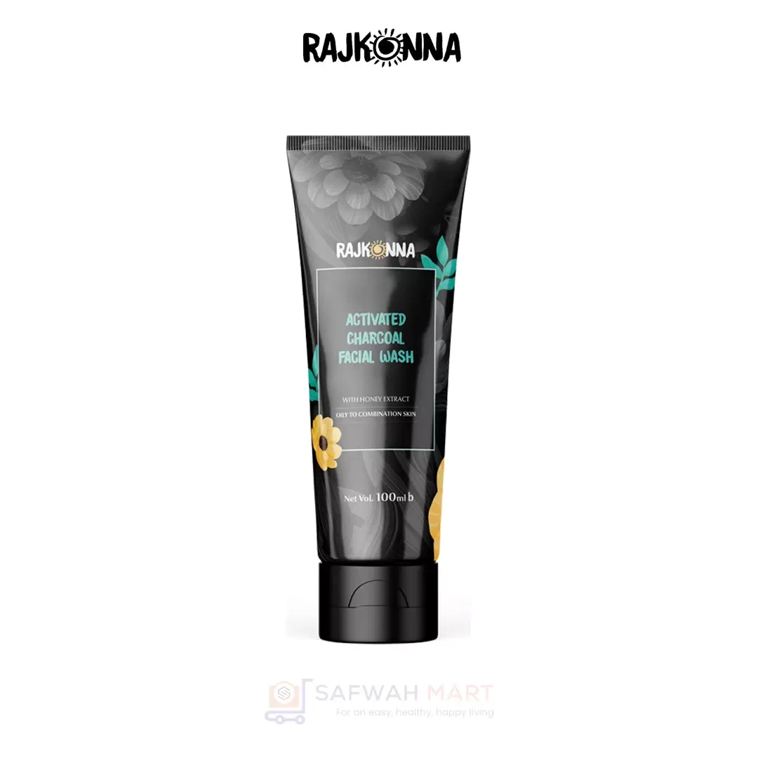 Rajkonna Activated Charcoal Facial Wash With Honey Extract