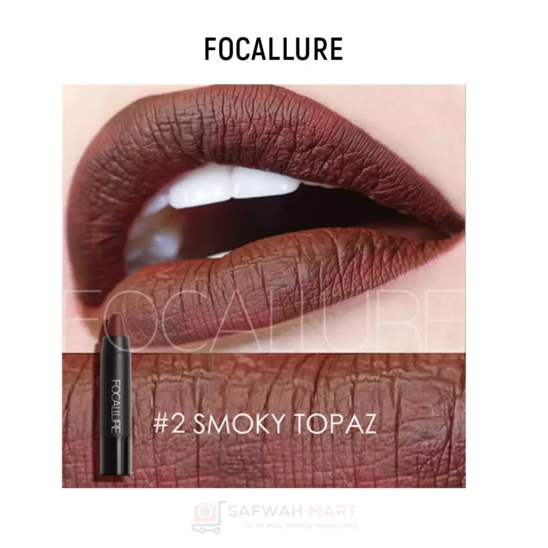 Focallure Matte Lips Crayon Lipstick-(02) Smoky Topaz